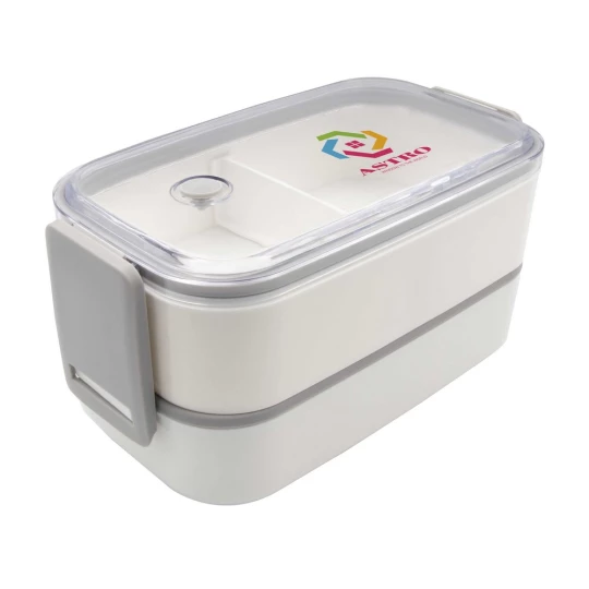 Lunch boxes 2 in 1, 2x700 ml, cutlery | Cash (V7246-02)-1