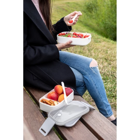 Lunch boxes 2 in 1, 2x700 ml, cutlery | Cash (V7246-02)-1