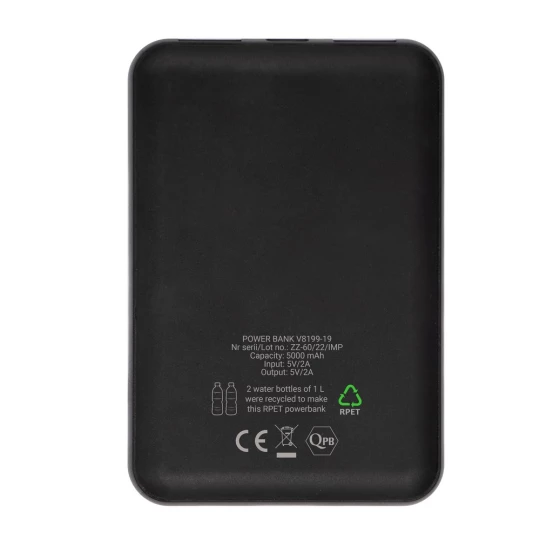 Power bank 5000 mAh RPET | Russo (V8199-19)-1