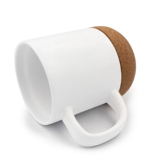 Kubek ceramiczny 370 ml z korkowym elementem | Kate (V8297-02)-1