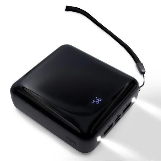 Power bank 10000 mAh, 3 kable do ładowania w komplecie | Tim (V0903-03)-1