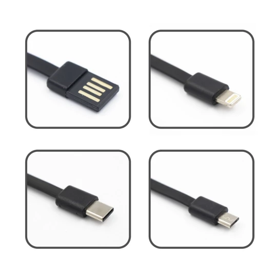 Power bank 10000 mAh, 3 kable do ładowania w komplecie | Tim (V0903-03)-1