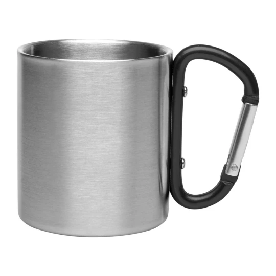 Metal mug 210 ml with carabiner clip | Easton (V8437-03)-1