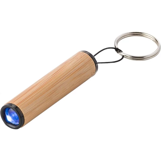 Schlüsselanhänger aus Bambus, LED-Lampe (V4896-17)-1
