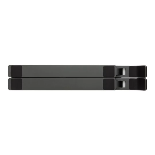 Aluminium laptop stand made with RCS (Recycled Claim Standard) certified recycled aluminium and TPU. Total recycled content: 99% based on total item weight. RCS certification ensures a completely certified supply chain of the recycled materials. The -1