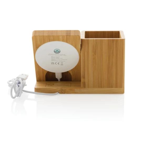 Ładowarka bezprzewodowa 5W, organizer na biurko Calgary (P308.479)-1
