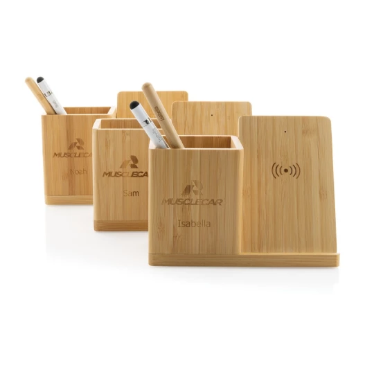 Ładowarka bezprzewodowa 5W, organizer na biurko Calgary (P308.479)-1