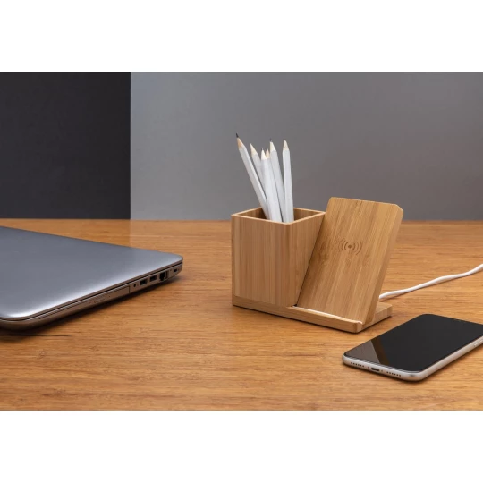Ładowarka bezprzewodowa 5W, organizer na biurko Calgary (P308.479)-1