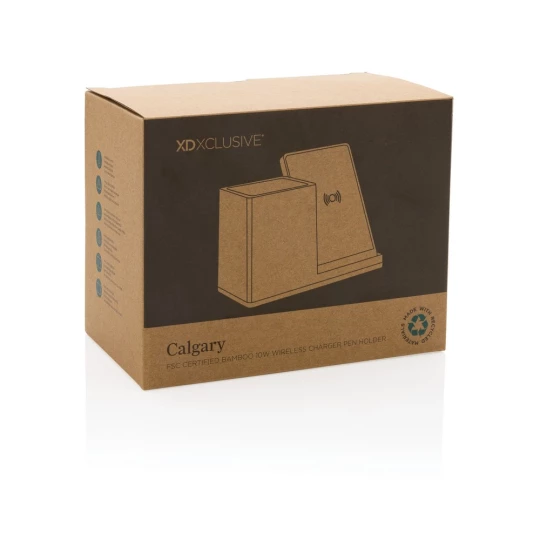 Ładowarka bezprzewodowa 5W, organizer na biurko Calgary (P308.479)-1