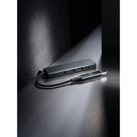Hub USB 2.0 z USB C, aluminium z recyklingu (P308.682)-1