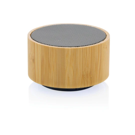 3W wireless speaker made with FSC® 100% bamboo casing and RCS (Recycled Claim Standard) certified recycled ABS. Total recycled content: 16% based on total item weight. RCS certification ensures a completely certified supply chain of the recycled mate-1