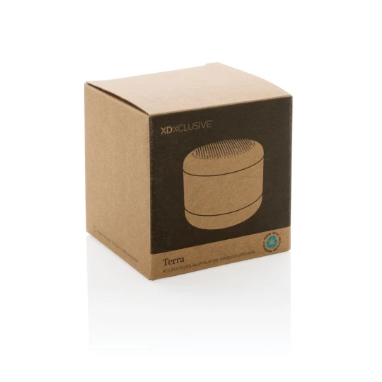 Terra RCS recycled aluminium 5W wireless speaker (P329.872)-1