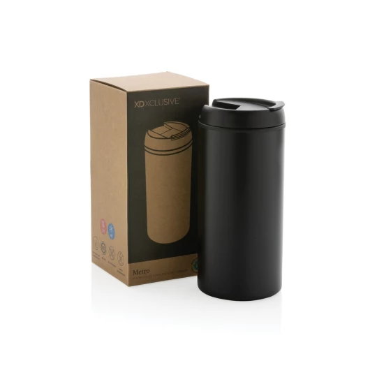 Kubek podróżny 330 ml Metro ze stali nierdzewnej z recyklingu (P435.041)-1