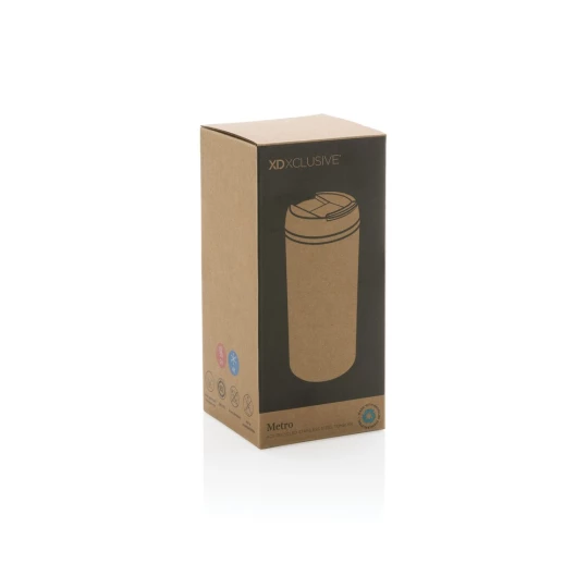 Kubek podróżny 330 ml Metro ze stali nierdzewnej z recyklingu (P435.041)-1