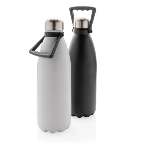 Take your favourite drinks everywhere in this large double wall stainless steel bottle. With its large capacity of 1.5 litres, you are assured to have plenty to drink and the bottle keeps your beverages hot for up to 5 hours or cold for up to 15 hour-1