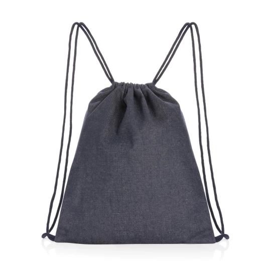 Impact AWARE™ recycled denim drawstring backpack (P762.835)-1
