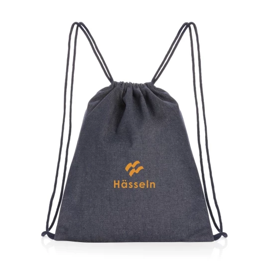 Impact AWARE™ recycled denim drawstring backpack (P762.835)-1