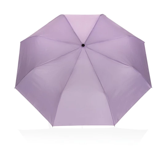 This portable 3 section auto open open mini umbrella  is the perfect size to keep in your bag or car for a weather emergency. Metal frame, fibreglass ribs with ABS handle. With AWARE™ tracer that validates the genuine use of recycled materials. This -1