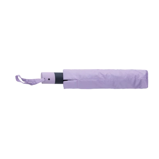 This portable 3 section auto open open mini umbrella  is the perfect size to keep in your bag or car for a weather emergency. Metal frame, fibreglass ribs with ABS handle. With AWARE™ tracer that validates the genuine use of recycled materials. This -1