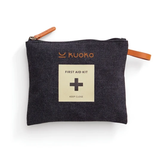 A first aid kit from our popular Asado-series. The fabric bag with a zipper contains everything you need in case of minor accidents such as band-aids, scissors, bandages, etc. Packed in a plastic bag. (VG020-03)-1