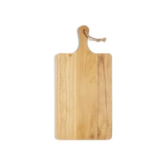 Stylish cutting/serving board that will look great in any kitchen. The spacious surface makes it easy to use it for both cutting and serving. The board is made of FSC-certified teak and has a beautiful golden to medium brown wood surface that darkens-1