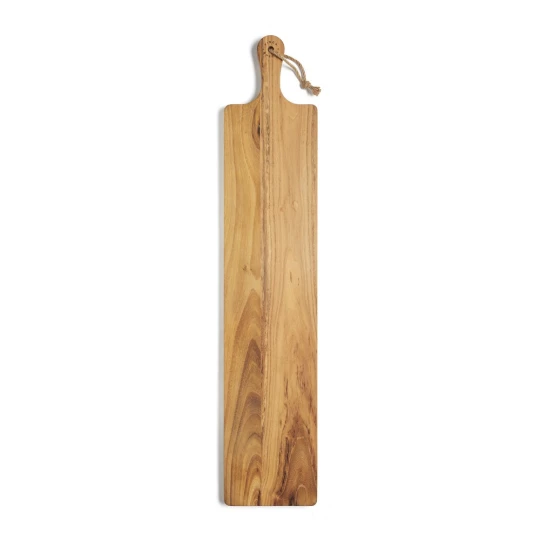 Robust and very handy cutting/serving board that thanks to its length of 75 cm and width of 15 cm has a large enough surface for being used both for cutting and serving.  The board is made of FSC-certified teak and has a beautiful golden to medium br-1