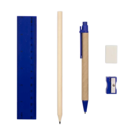 School set, pencil case, pencil, ball pen, ruler, eraser and pencil sharpener | Tobias (V7869-04)-1