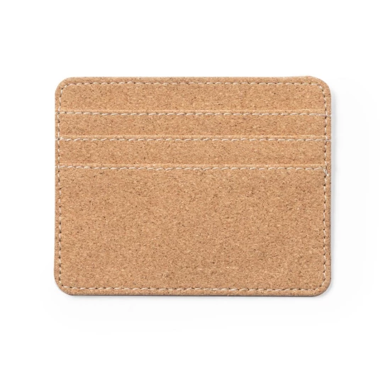 Korkowe etui na karty kredytowe, ochrona RFID (V1106-00)-1
