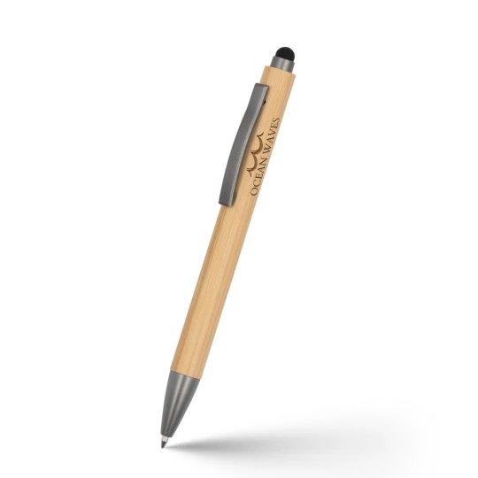 Bambusowy długopis, touch pen | Keandre (V0058-17)-1