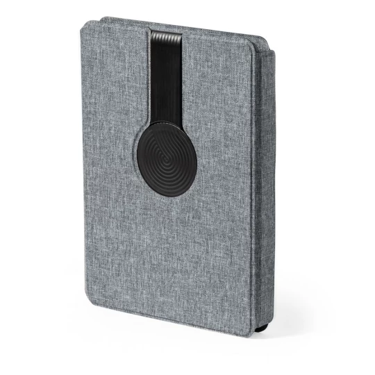 Wielofunkcyjny notatnik RPET A5, magnetyczna ładowarka bezprzewodowa 10W, power bank 5000 mAh (V1302-19)-1