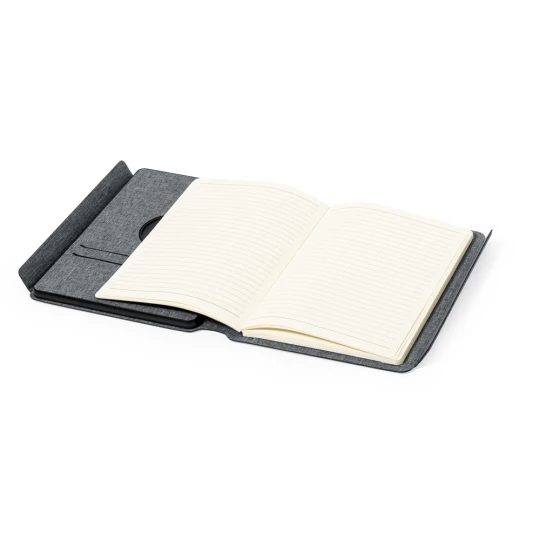 Wielofunkcyjny notatnik RPET A5, magnetyczna ładowarka bezprzewodowa 10W, power bank 5000 mAh (V1302-19)-1