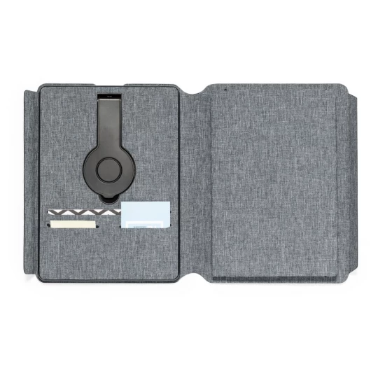 Wielofunkcyjny notatnik RPET A5, magnetyczna ładowarka bezprzewodowa 10W, power bank 5000 mAh (V1302-19)-1