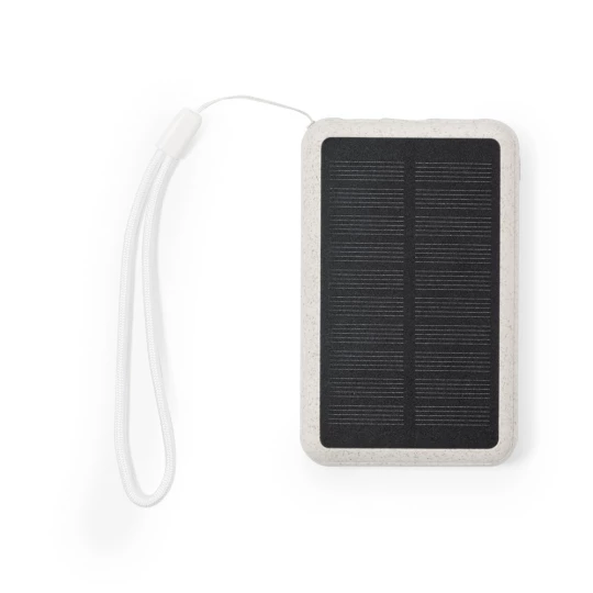 Power bank 5000 mAh ze słomy pszenicznej, ładowarka słoneczna (V1353-00)-1
