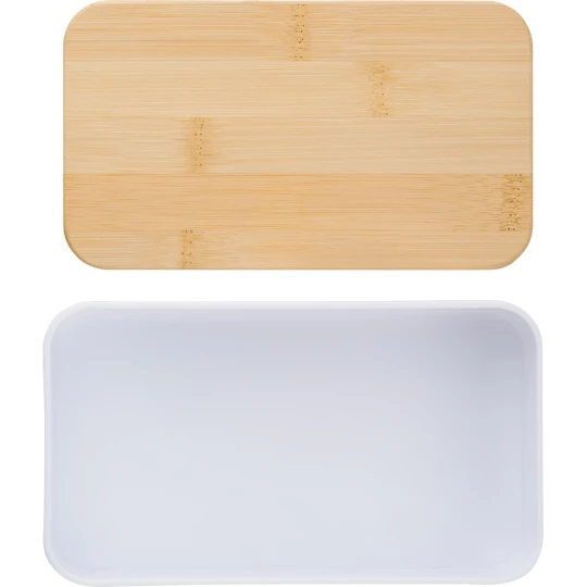 Pudełka śniadaniowe 2 szt., 2x400 ml, bambusowe wieczko, sztućce (V1215-02)-1