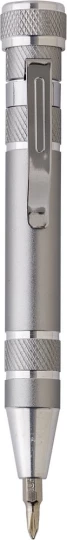 Zestaw narzędzi, śrubokręt, 8 końcówek, latarka 3 LED (V5091-19)-1