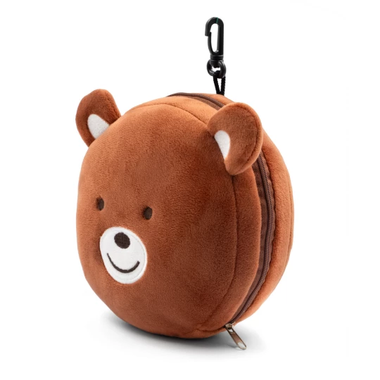 Teddybär aus Plüsch, Reisekissen, Augenmaske | Ren (HE829-16)-1