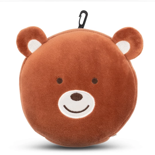Teddybär aus Plüsch, Reisekissen, Augenmaske | Ren (HE829-16)-1