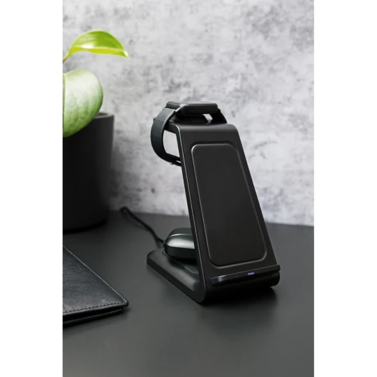 Ładowarka bezprzewodowa 15W, 3 w 1, stojak na telefon | Todd (V1380-03)-1