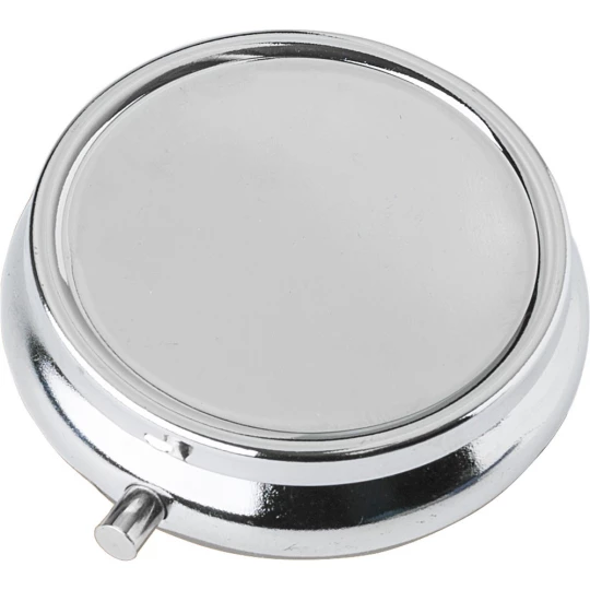 Metalowy pojemnik na tabletki z 3 przegrodami, lusterko (V1536-32)-1