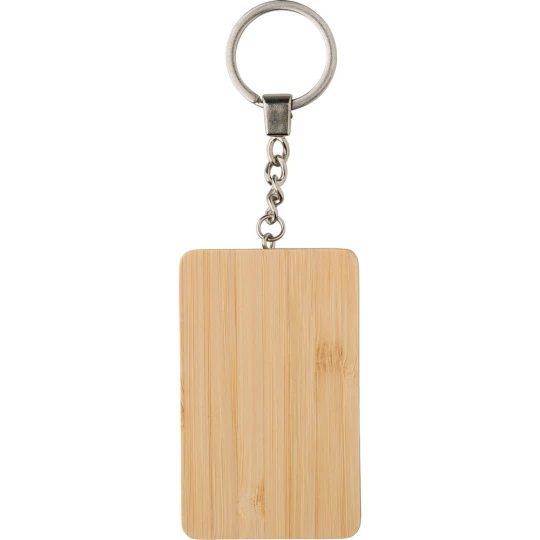 Kabel do ładowania, bambusowy brelok do kluczy (V1691-16)-1
