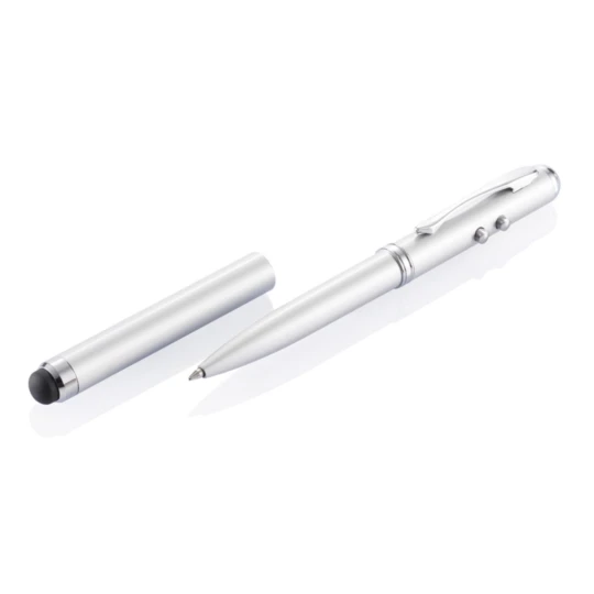 Długopis 4 w 1, touch pen, wskaźnik laserowy, latarka (P327.102)-1