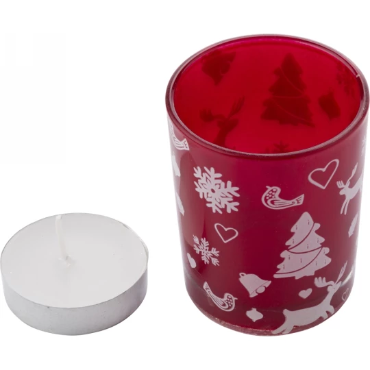 Decorated candle holder with tea light (V9513-05)-1
