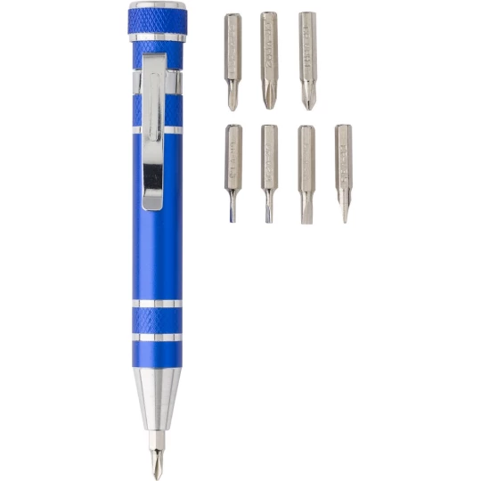 Zestaw narzędzi, śrubokręt, 8 końcówek, teleskopowa latarka 3 LED (V8763-11)-1