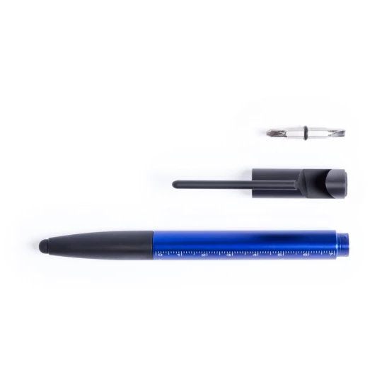 Długopis wielofunkcyjny, czyścik do ekranu, linijka, stojak na telefon, touch pen, śrubokręty (V1849-04)-1