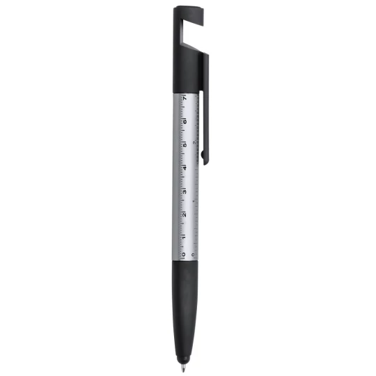 Długopis wielofunkcyjny, czyścik do ekranu, linijka, stojak na telefon, touch pen, śrubokręty (V1849-19)-1
