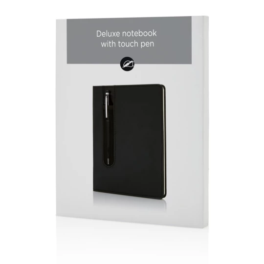 Standard hardcover PU A5 notebook with stylus pen (P773.311)-1