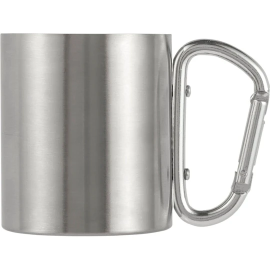 Metalowy kubek 185 ml z karabińczykiem (V0646-32)-1