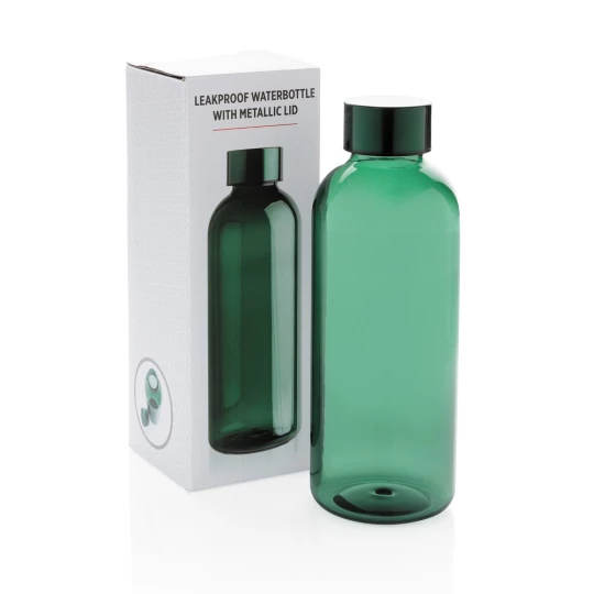 Leakproof water bottle with metallic lid (P433.447)-1