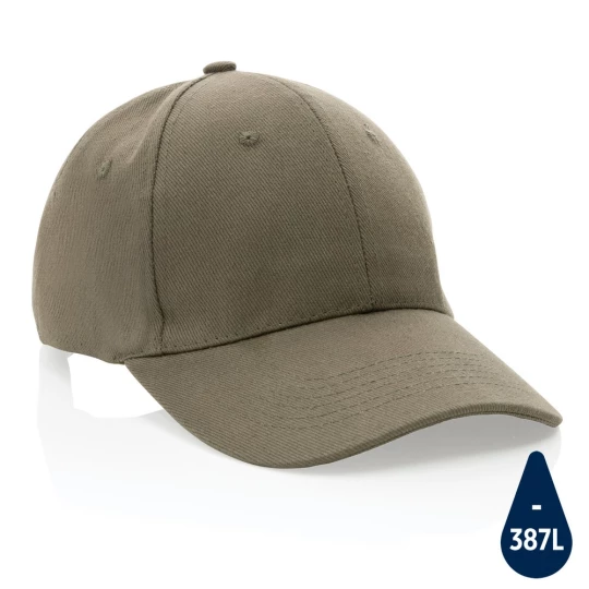 Impact 6 panel 280gr Recycled cotton cap with AWARE™ tracer (P453.307)-1