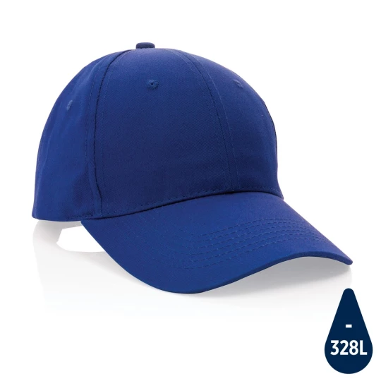 Impact 6 panel 190gr Recycled cotton cap with AWARE™ tracer (P453.325)-1